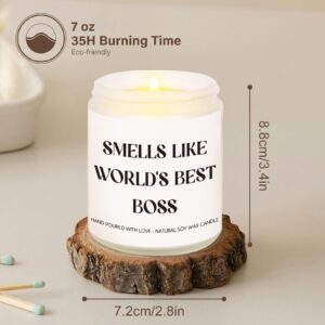 Boss Gifts for Women, Boss Lady Gifts for Women, Gifts for Boss, Boss Birthday Gifts, Boss Day Gifts, Funny Boss Gifts for Coworker Leaving Farewell Retirement, 7oz Soy Wax Lavender Scented