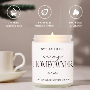 Housewarming Gifts New Home, House Warming Gifts, New Apartment Home Gifts, New House Gifts for Home, Funny Gifts for Housewarming Candle,7oz Soy Wax Lavender Scented Candle