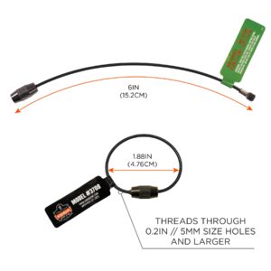 Ergodyne Squids 3708 Wire Cable Loop Tool Tethering Attachment, Screw Gate Opening, Weight Rating 3lbs, 6-Pack