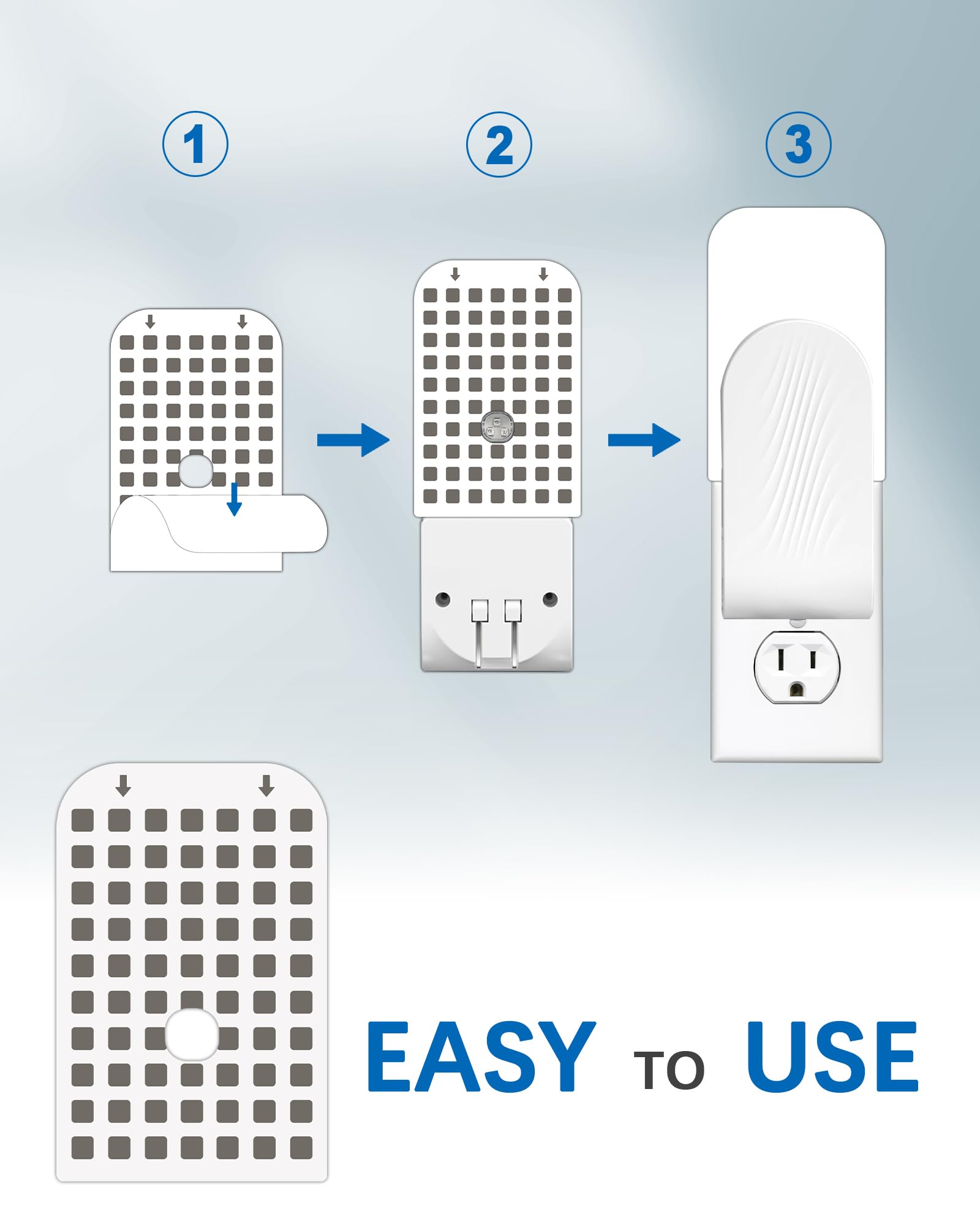 10 Pack Fly Trap Indoor Refill Glue Cards Compatible with DFAGIE GS6 Plug-in Flying Insect Trap, Replacement Adhesive Cards for Mosquito Fruit Fly Moths Gnat Trap for House