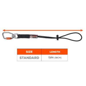 Ergodyne Squids 3714 Tool Lanyard and Tethering Attachment with Carabiner and Cinch Loop, Weight Rating 10lbs, 3-Pack