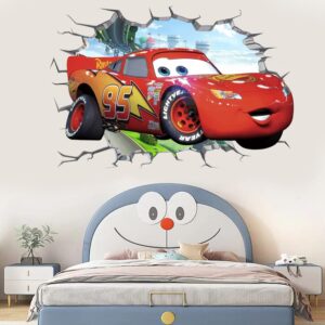 GXFCDYJ Cars Wall Stickers Children's Cartoon Games Wall Decals Bedroom and Nursery Decorations(15.7 in x 23.6 in)