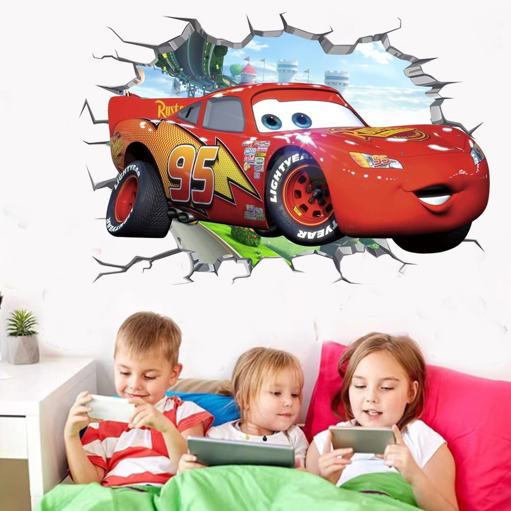 GXFCDYJ Cars Wall Stickers Children's Cartoon Games Wall Decals Bedroom and Nursery Decorations(15.7 in x 23.6 in)