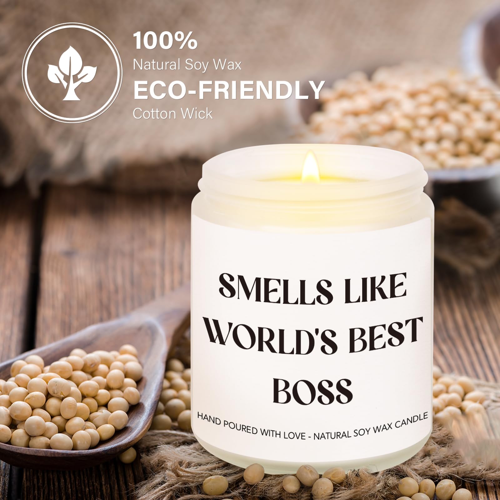 Boss Gifts for Women, Boss Lady Gifts for Women, Gifts for Boss, Boss Birthday Gifts, Boss Day Gifts, Funny Boss Gifts for Coworker Leaving Farewell Retirement, 7oz Soy Wax Lavender Scented