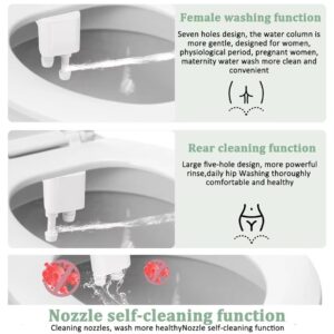 Bidet Attachment Bidet Attachment for Toilet UK, Toilet Bidet Attachment, Ultra-Slim Bidet Sprayer with Dual Nozzle, Non-Electric Bidet Spray Adjustable Pressure for Feminine/Posterior Wash