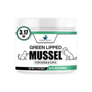 american standard supplements green lipped mussel powder for dogs & cats - joint & mobility support - 3.17 oz (90g)