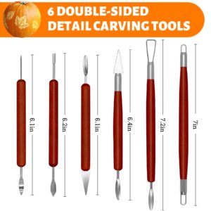 13 PCS Pumpkin Carving Tools Halloween Pumpkin Carving Kit, Pumpkin Professional Detail Sculpting Tools, Heavy Duty Stainless Steel Pumpkin Cutting Knife with Carrying Case for Halloween Party