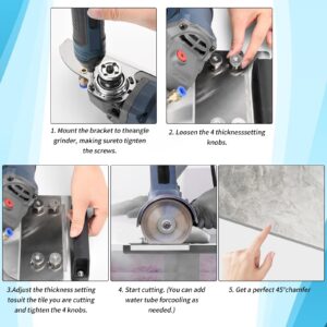 Angle Grinder Stand for 100-Type Angle Grinders, Dmyond 45° Angle Grinder Tool, Angle Grinder Stand Grinder Holder for Cutting Ceramic Stone Chamfering with gloves and a 1m hose