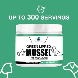 American Standard Supplements Green Lipped Mussel Powder for Dogs & Cats - Joint & Mobility Support - 3.17 oz (90g)