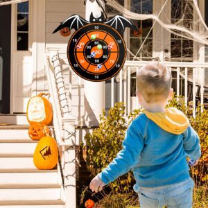 Halloween Party Games Toys for Kids, Large 26" Halloween Bat Dart Board Game Decorations Centerpieces Party Supplies with 12 Sticky Balls for Halloween