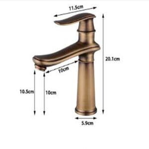 Faucets, Water-Tap Kitchen,Faucet Kitchen,Antique Faucets Ancient Water-Tap Wash Basin Faucet Bath Counter Upper Basin Hot and Cold Water Faucet Wash Basin