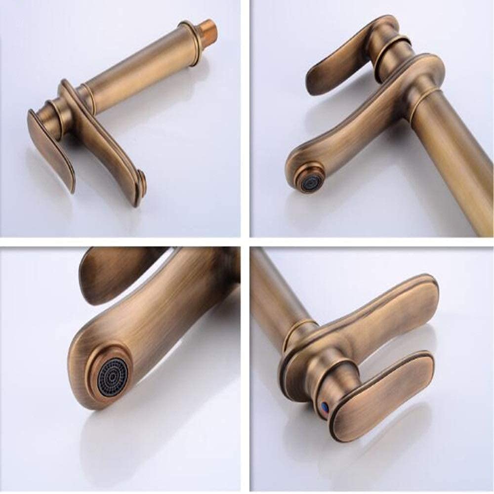 Faucets, Water-Tap Kitchen,Faucet Kitchen,Antique Faucets Ancient Water-Tap Wash Basin Faucet Bath Counter Upper Basin Hot and Cold Water Faucet Wash Basin