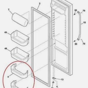 240323002 Door Bin Shelf Bucket Clear Refrigerator，Replacement for Frigidaire OEM