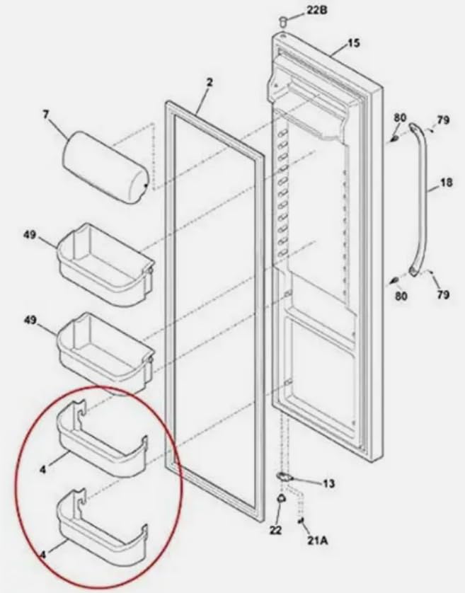 240323002 Door Bin Shelf Bucket Clear Refrigerator，Replacement for Frigidaire OEM