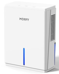 morfy dehumidifier, 74oz small dehumidifier for bedroom bathroom rv with auto shut off, portable quiet dehumidifiers for home room closet laundry room