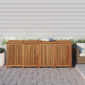 loibinfen solid wood patio storage box, solid wood deck box, garden backyard storage box, outdoor storage container, 78.7"x31.5"x29.5" solid wood acacia