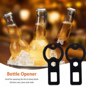 Generic 2pcs bottle opener | Portable Bottle Opener | Seat metal bottle opener | It is a gift for outdoor enthusiasts, good friends, and dog owners., moderate, Black