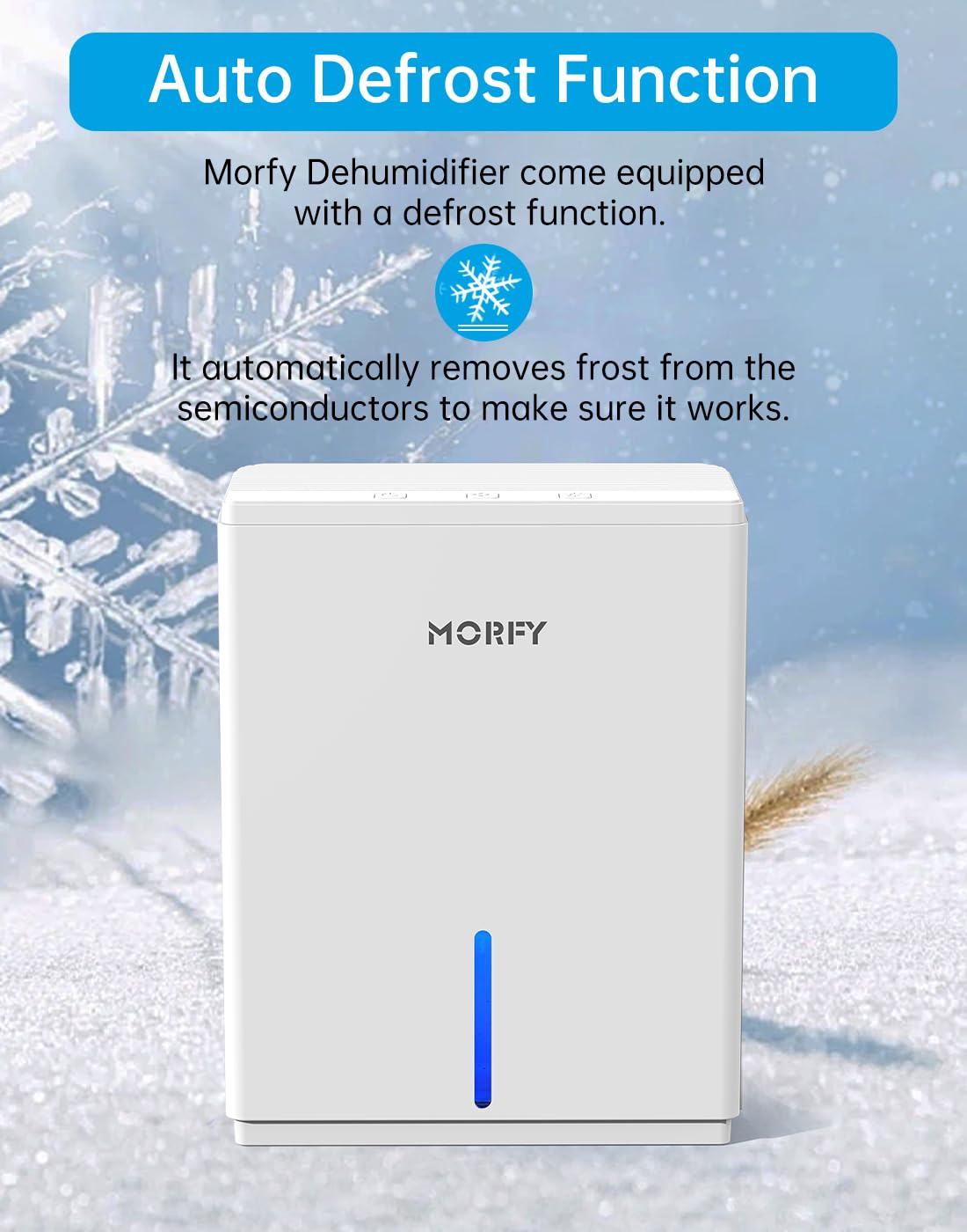 MORFY Dehumidifier, 74OZ Small Dehumidifier for Bedroom Bathroom RV with Auto Shut Off, Portable Quiet Dehumidifiers for Home Room Closet Laundry Room