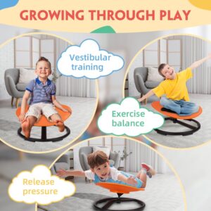 Spinning Chair for Autistic Kids, Sensory Spin Swivel Chair for Autism Children, Sit and Spin Seat, Toddler Toys Indoor/Outdoor, Gifts for Boys Girls Christmas