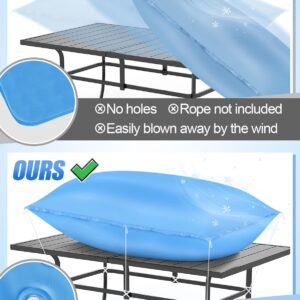 84" x 36" Patio Furniture Cover Airbag - No Leakage, with Rope to Fix, Reusable Weather Resistant Picnic Table Airbag Patio Table Cover Support for Outdoor Patio Furniture, Rectangular