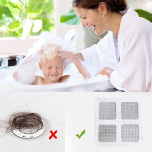 Generic 2024 Upgraded Disposable Hair Drain Stickers,Multifunctional Disposable Shower Drain Hair Catcher Mesh Stickers,Drain Cover Hair Catcher for Bathroom Laundry Bathtub Kitchen (4inch,30pcs)