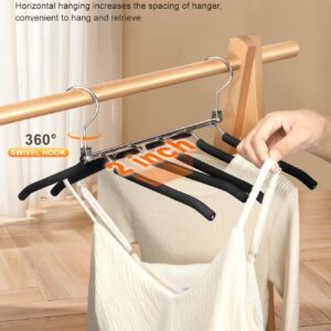 Space Saving Hangers for Clothes, HangerSapce Multi Layers Stainless Steel Shirt Hangers, 2 Pack Clothes Hangers Sapce Saving for Closet Organizers and Storage