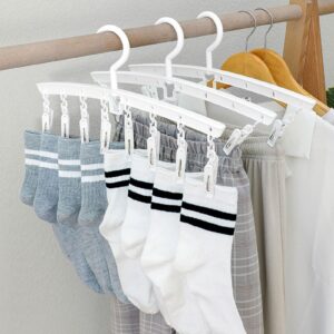 Clip & Drip Hangers, 3 Clothes Drying Hanger with Clips, Rotating Bra-Hanger-Space-Saving for Closet, Underwear and Socks Drying Rack Clip Set for Drying Socks, Towels, Underwear, Diapers