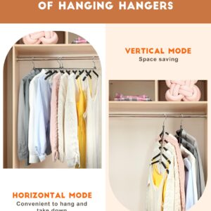 Space Saving Hangers for Clothes, HangerSapce Multi Layers Stainless Steel Shirt Hangers, 2 Pack Clothes Hangers Sapce Saving for Closet Organizers and Storage