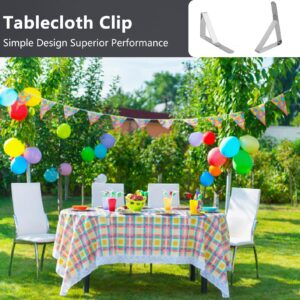 16 Packs Tablecloth Clips, Stainless Steel Table Cloth Holder Clips, Picnic Table Clips, Table Cover Clips, Tablecloth Clips for Outdoor Tables, Home, Restaurants, Dining Tables, Weddings, Party