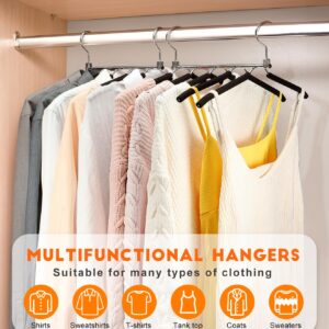 Space Saving Hangers for Clothes, HangerSapce Multi Layers Stainless Steel Shirt Hangers, 2 Pack Clothes Hangers Sapce Saving for Closet Organizers and Storage