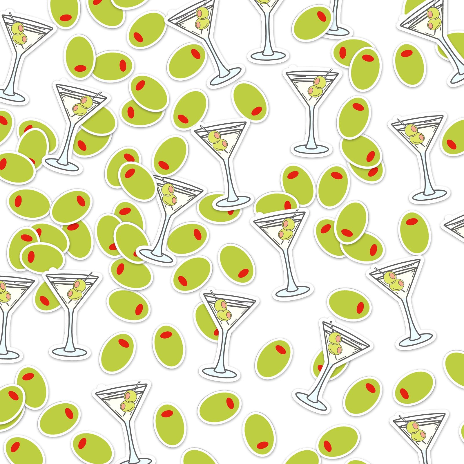 Watersay 400 Pcs Martini Birthday Party Confetti Martini Themed Bachelorette Confetti Bikinis and Martini Cups Confetti for Bridal Shower Engagement Bachelorette Party Supplies