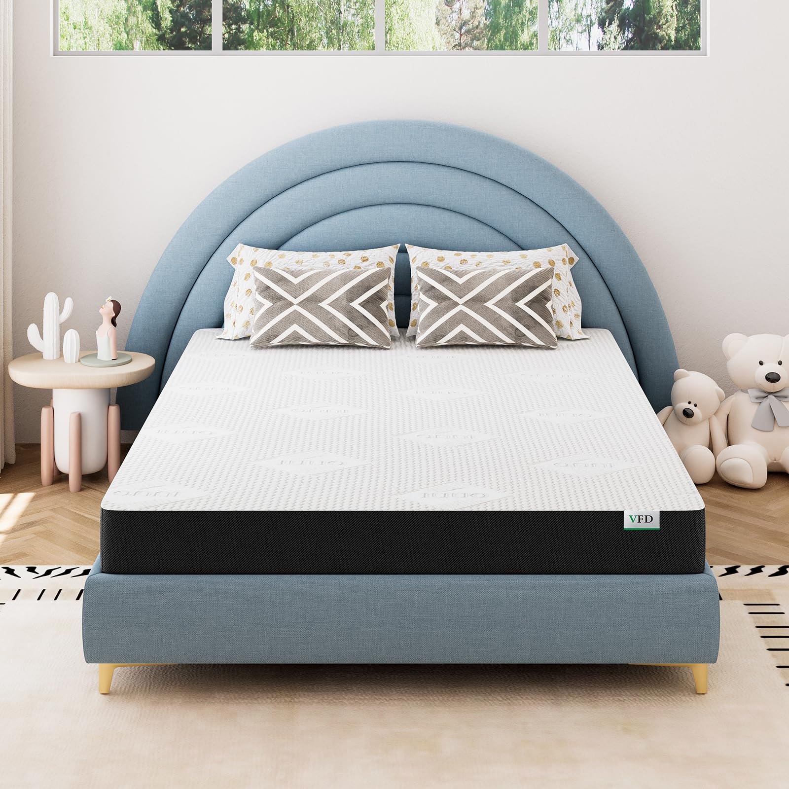 VFD 5 Inch Twin Memory Foam Mattress - Medium Firm Feel - Gel Infusion - Memory Foam Infused - No Fiberglass - Breathable - CertiPur Certified