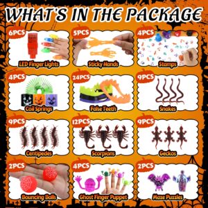 PURPERCAT 349 Pcs Halloween Party Favors Halloween Treats Toys in Bulk Goodie Bags Stuffers Halloween Pinata Fillers Halloween Trick or Treat Classroom Party Supplies, Treasure Box Toys