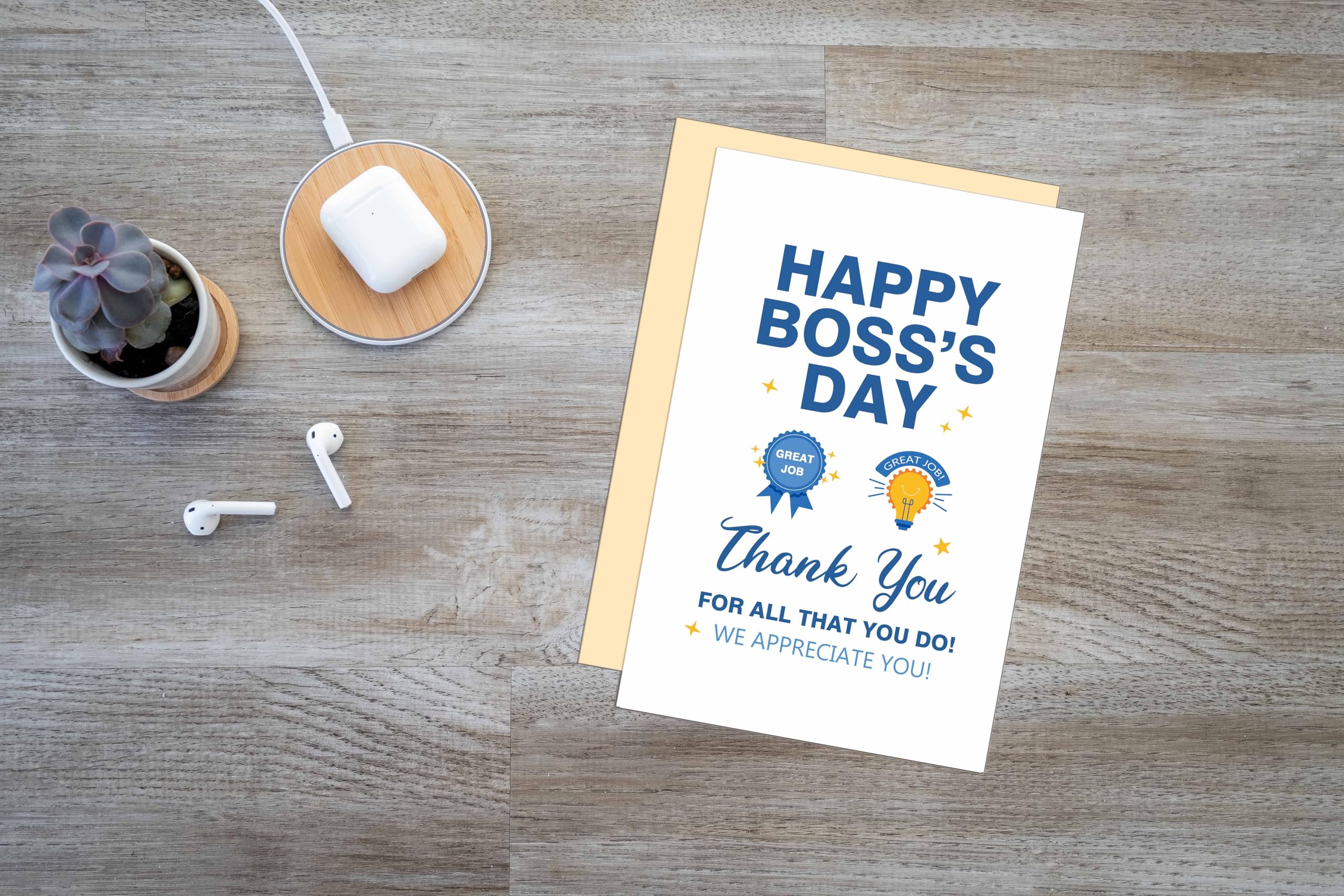 Ure Tenk Boss Appreciation Card From Employees, Happy Boss's Day Thank You Card, Best Boss Ever Card, Great Job Boss Card