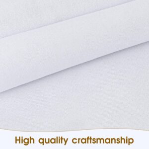 Embroidery Fabric, 10 Pcs White Squares Embroidery Cloth 4 Sizes Pre-Cut Natural Cotton Cross Stitch Fabric for Embroidery Garment Craft, Handmade Needlework, DIY Handicrafts (5.9 to 11.8 Inch)