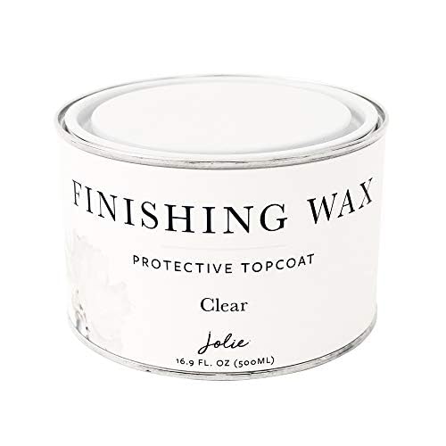 Clear Finishing Wax – Protective Topcoat for Chalk Style Furniture Paint, Raw or Stained Wood, Odor-Free, 500ml [Jolie]