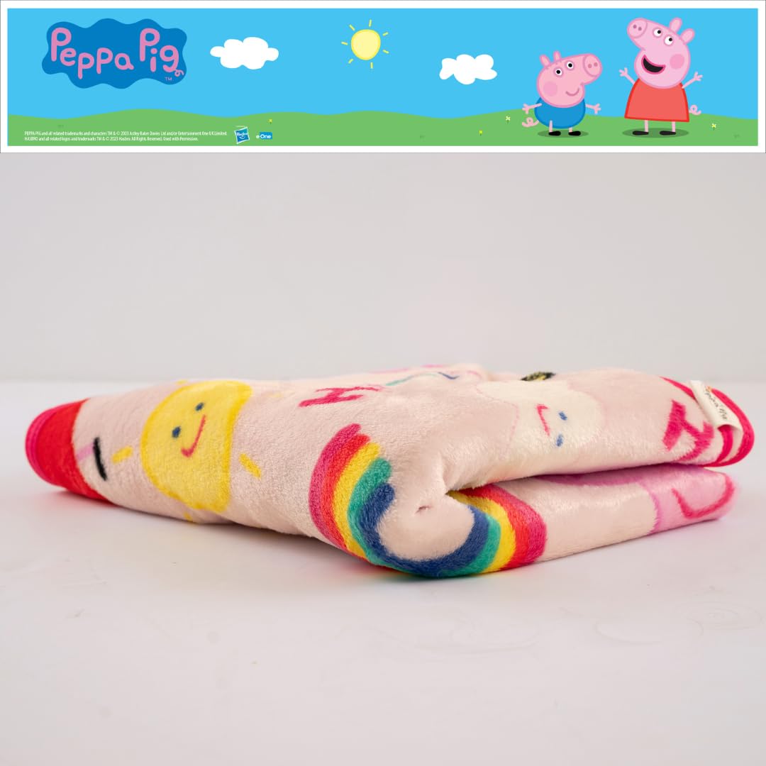 Franco Peppa Pig Kids Bedding Super Soft Cozy Silk Touch Throw, 40 in x 50 in, (Officially Licensed Product)