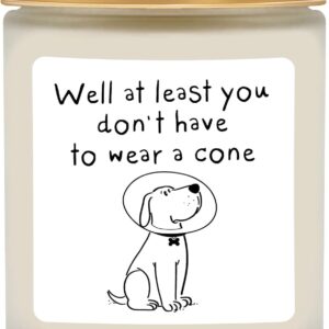 Get Well Soon Gifts for Women Men, Get Well Gifts for Women After Surgery, at Least You Don't Have to Wear A Cone Lavender Scented Candle for Home Decor, Surgery Recovery Gifts for Friends