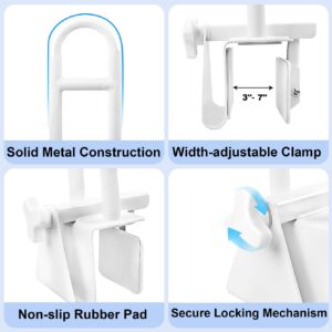 Dotday Adjustable Bathtub Safety Rail with Suction Shower Handle, Bathtub Grab Bars for Seniors, Grab Bars for Bathtubs and Showers, Tub Grab Bars for Side of Tub, Bathroom Safety Bars for Seniors