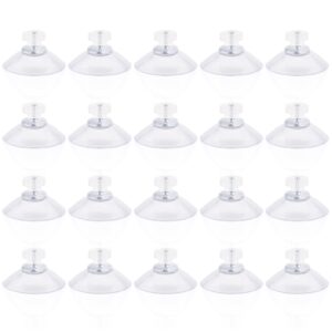 peutier 20pcs plastic suction cups without hooks, small glass sucker pads mini threaded suction cup with nuts strong adhesion holder for aquarium window fish tank mirror wall kitchen bathroom shower