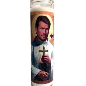 Saint Glen Powell Celebrity Parody Devotional Prayer Candle