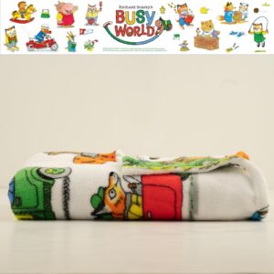 Franco Richard Scarry Kids Bedding Super Soft Cozy Throw, 46 in x 60 in, (Officially Licensed Product)