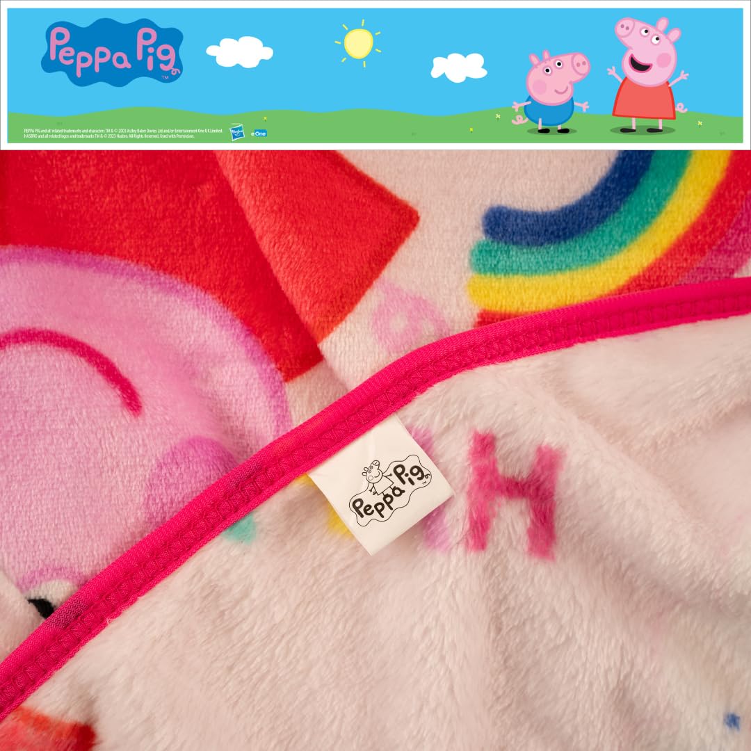 Franco Peppa Pig Kids Bedding Super Soft Cozy Silk Touch Throw, 40 in x 50 in, (Officially Licensed Product)