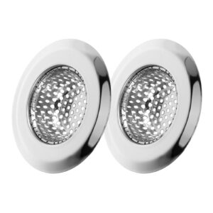 gadpiparty stainless steel sink strainer set of 2 sink strainer kitchen sink drain strainer anti-clog garbage disposal cover hair stopper sink strainer for kitchen sinks bathtub drain, 2-3/4