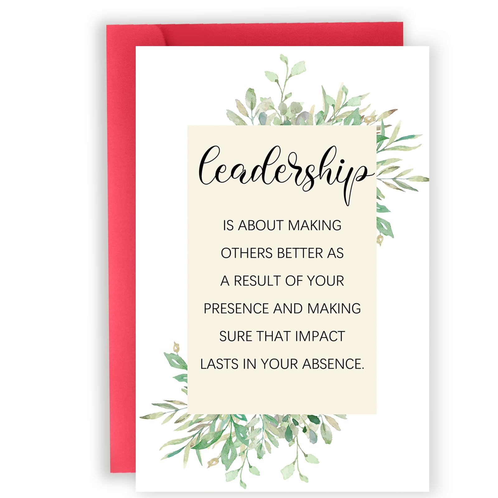 Abeletree Funny Boss's Day Card for Women Men, Leadership Definition Card for Boss Leader Manager, Thank You Boss Card from Employees Staff, Leader Appreciation Gifts for Him Her