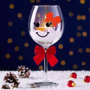 iMagitek 36 Pcs Snowman Face Stickers for Christmas Ornaments Snowman Face Decals DIY Vinyl Stickers for Water Bottles Christmas Ball Refrigerator Window Clings Christmas Decorations