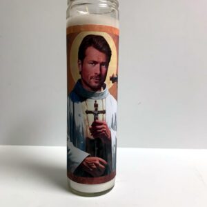 Saint Glen Powell Celebrity Parody Devotional Prayer Candle