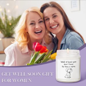 Get Well Soon Gifts for Women Men, Get Well Gifts for Women After Surgery, at Least You Don't Have to Wear A Cone Lavender Scented Candle for Home Decor, Surgery Recovery Gifts for Friends