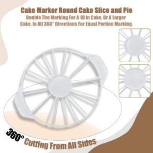 UBANU Cake Portion Marker, Round Cake Marker Divider with Double Sided Slices for Equal Portions, Divider 10 or 12 for Even Slices