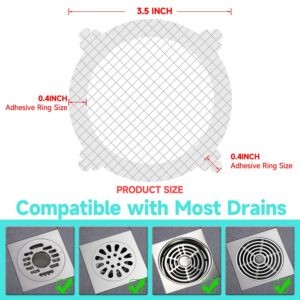 Solvora 30 Pack Disposable Shower Drain Hair Catcher Shower Drain Mesh Stickers, Bathroom, Bathtub, Kitchen, Sink, for Human and pet Hair